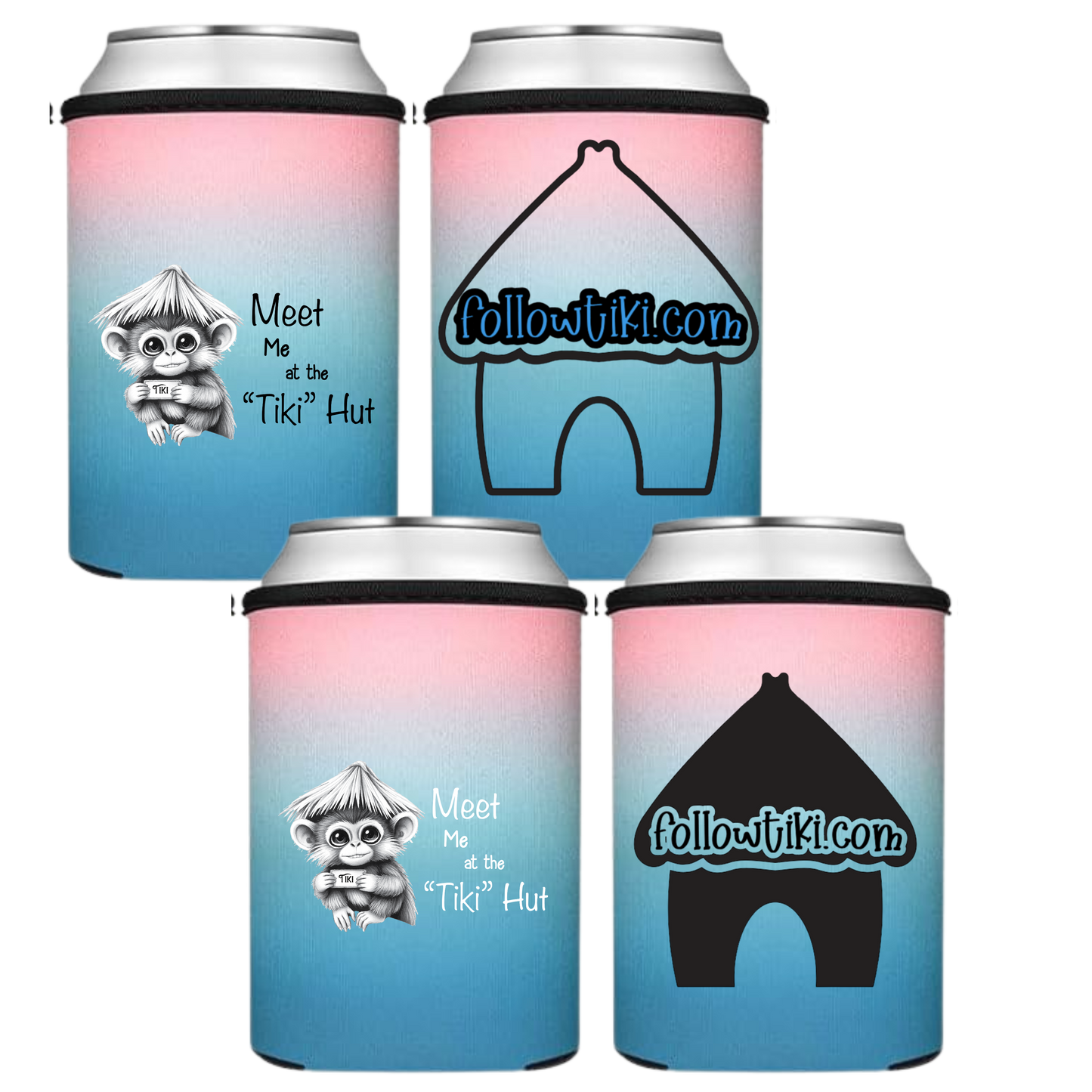 Meet Me at the Tiki Hut Koozie