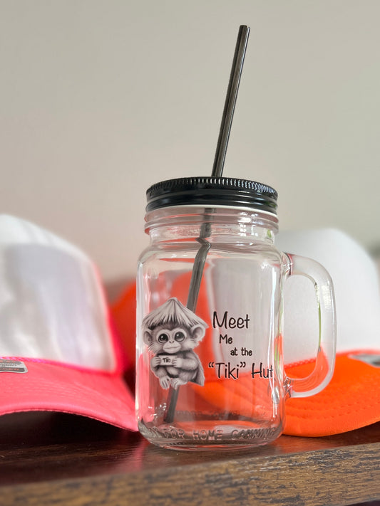 Tiki Hut Iced Coffee Mug