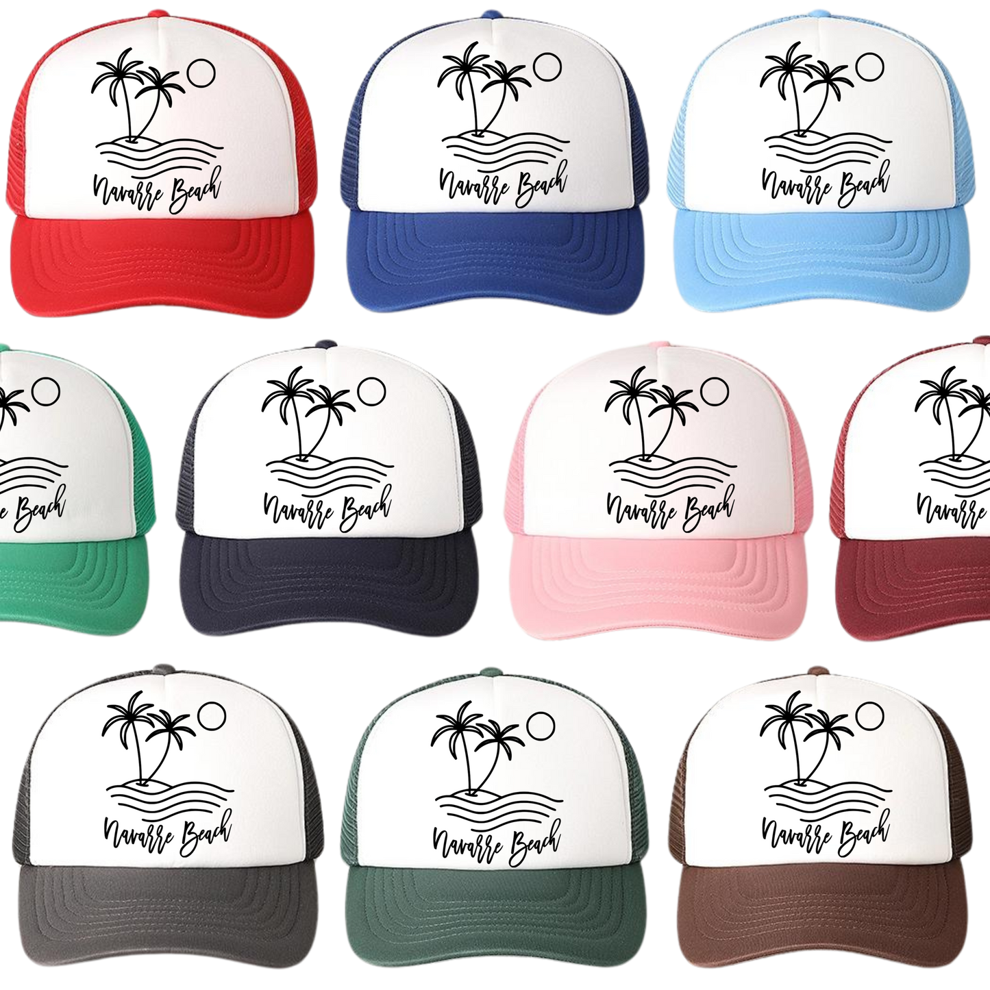 Navarre Beach Sunset Foam Trucker Hat