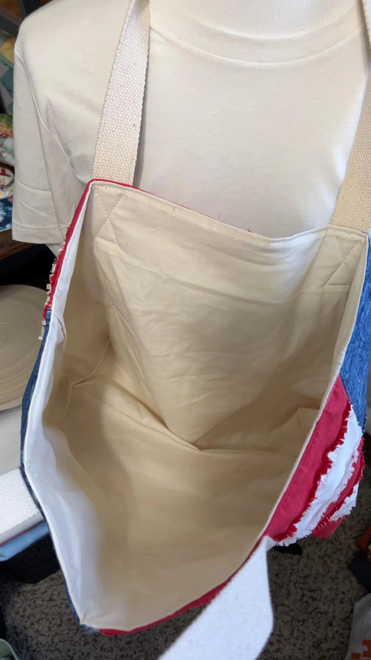 USA Rag Quilt Tote Bag